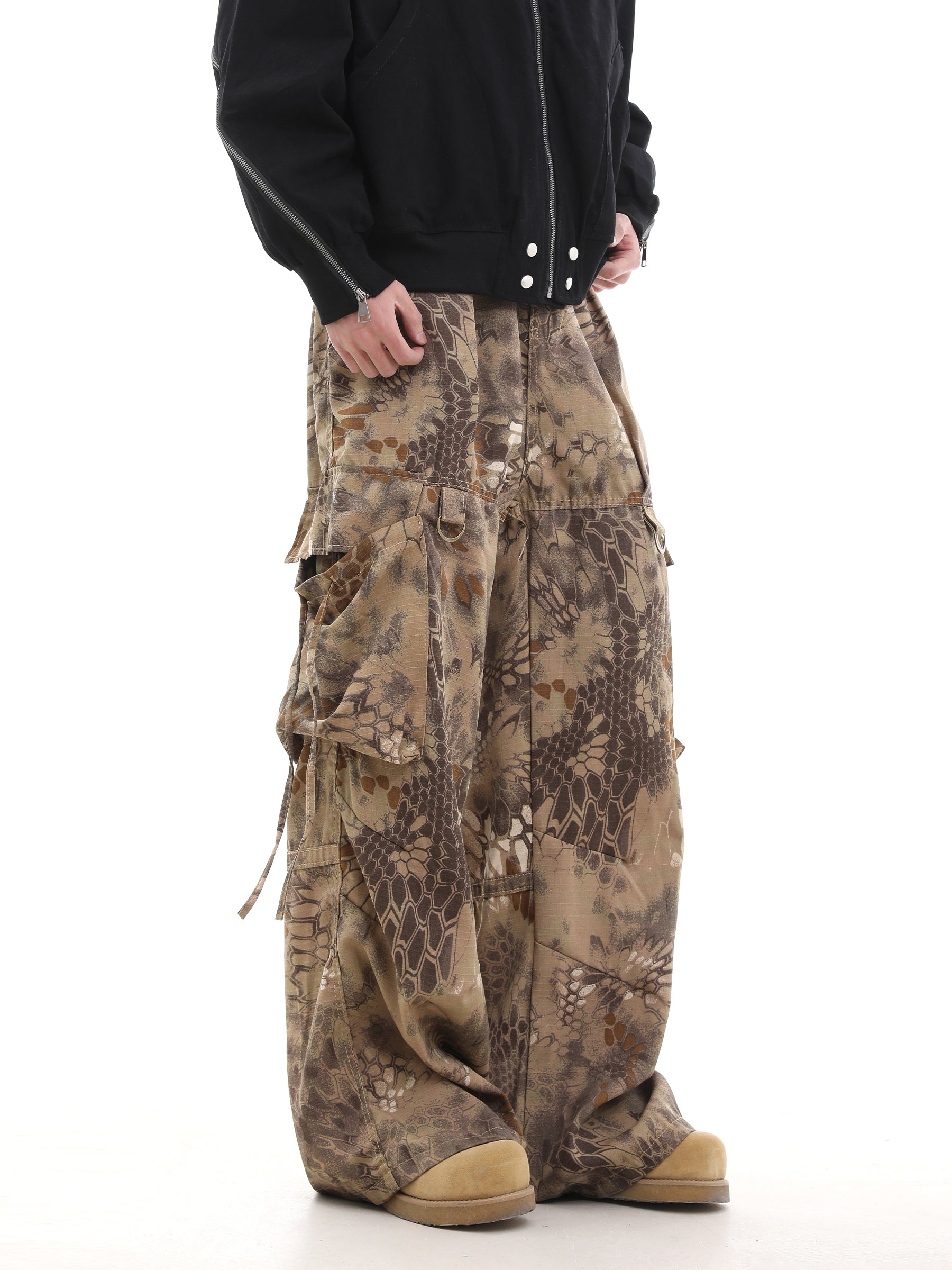 Snake Print Cargo Pants