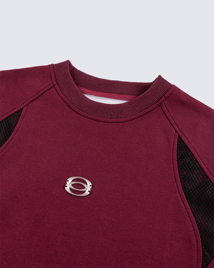 Tech Panel Mesh-Patchwork Sweatshirt