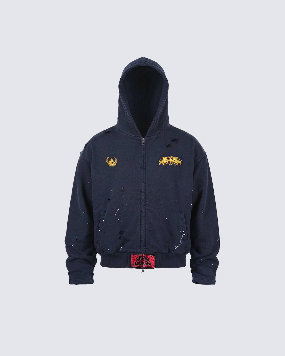 Splatter Boxy Zip Hoodie