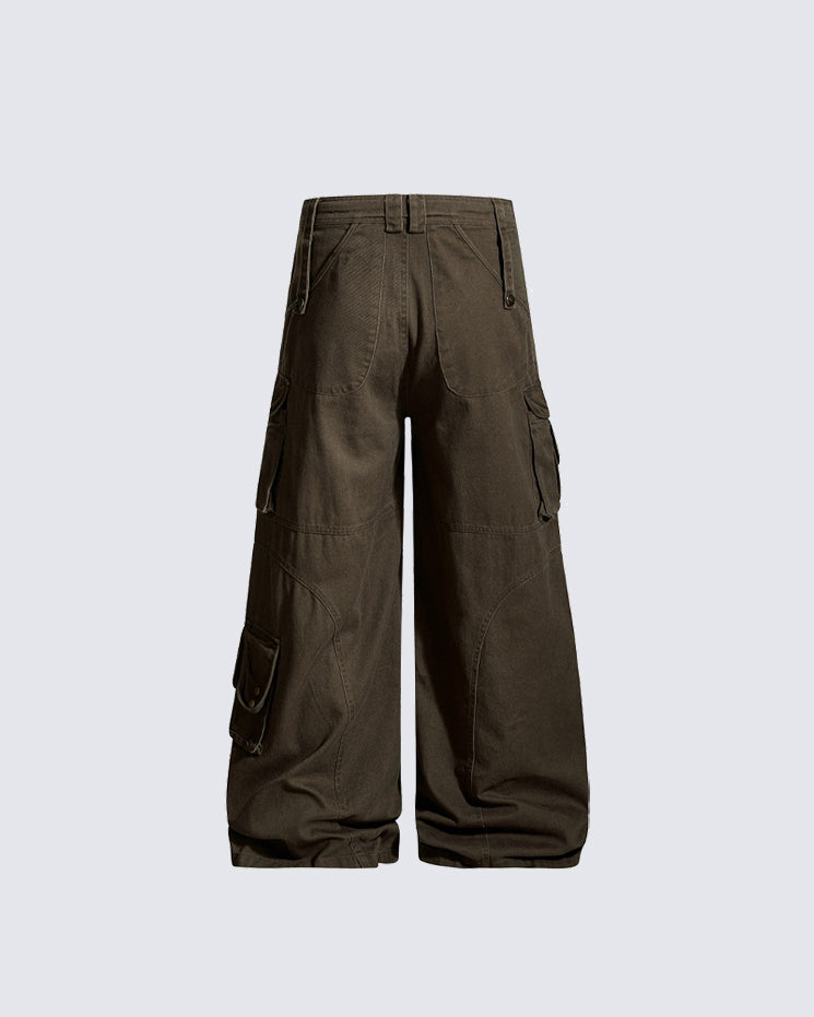 New Solid Color Multi-Pocket Cargo Pants