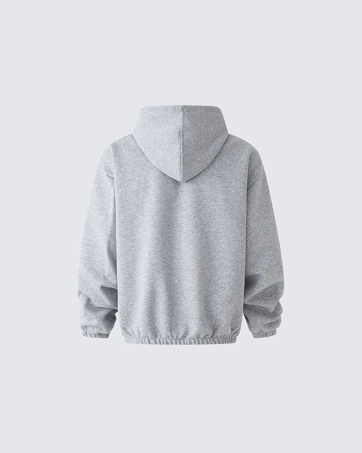 American Simple Loose Fit Hooded Sweatshirt