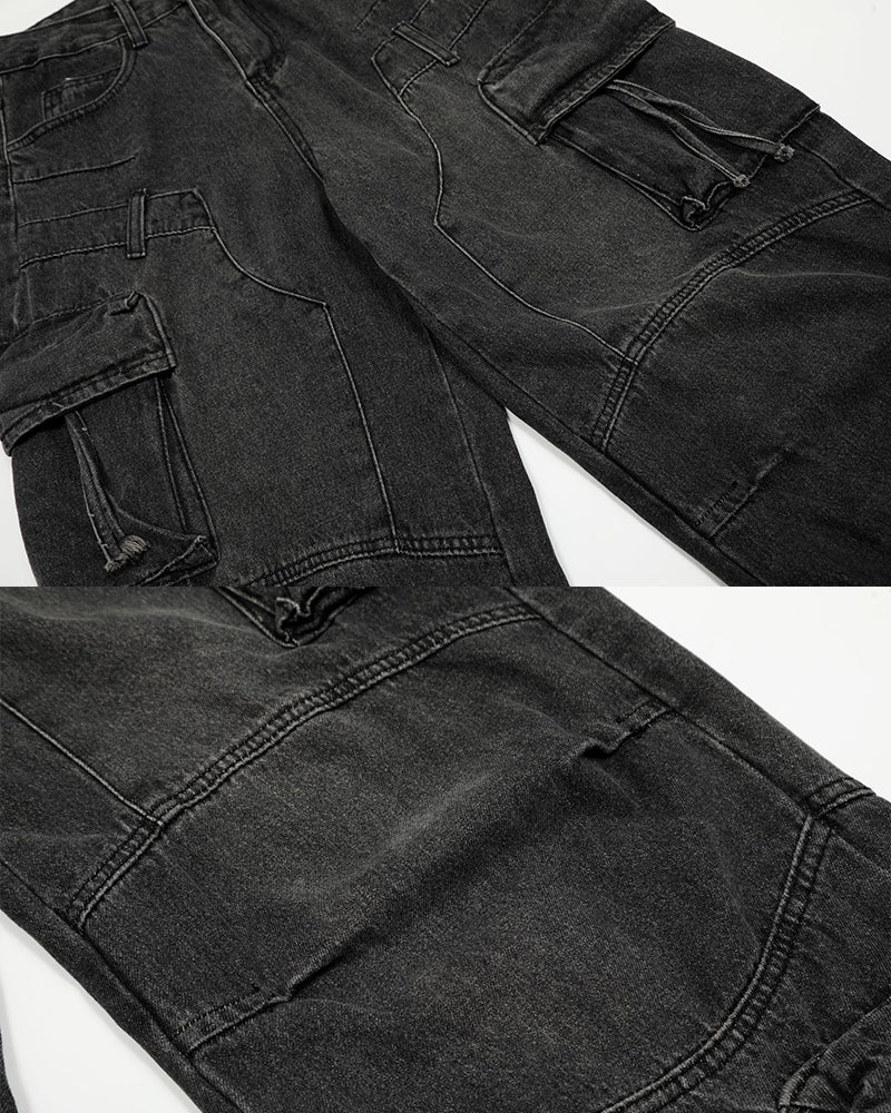 HighStreet Vibe Heavy Wash Multi-Pocket Denim Pants