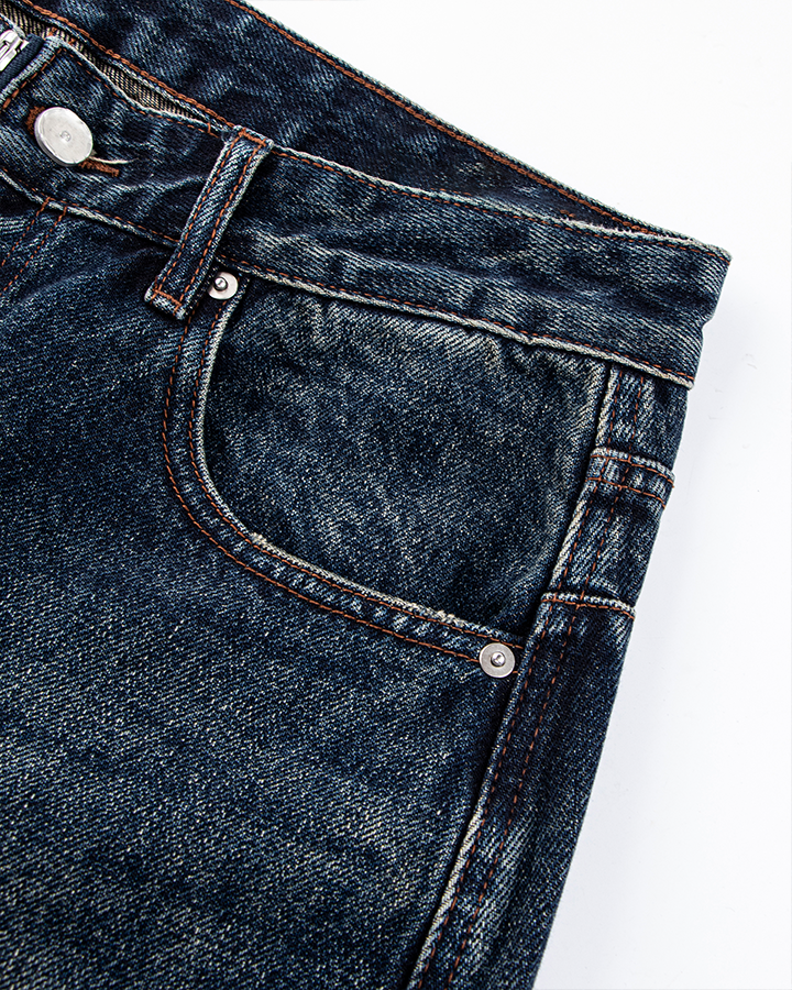 Vintage Wide-Leg Scimitar-Cut Jeans