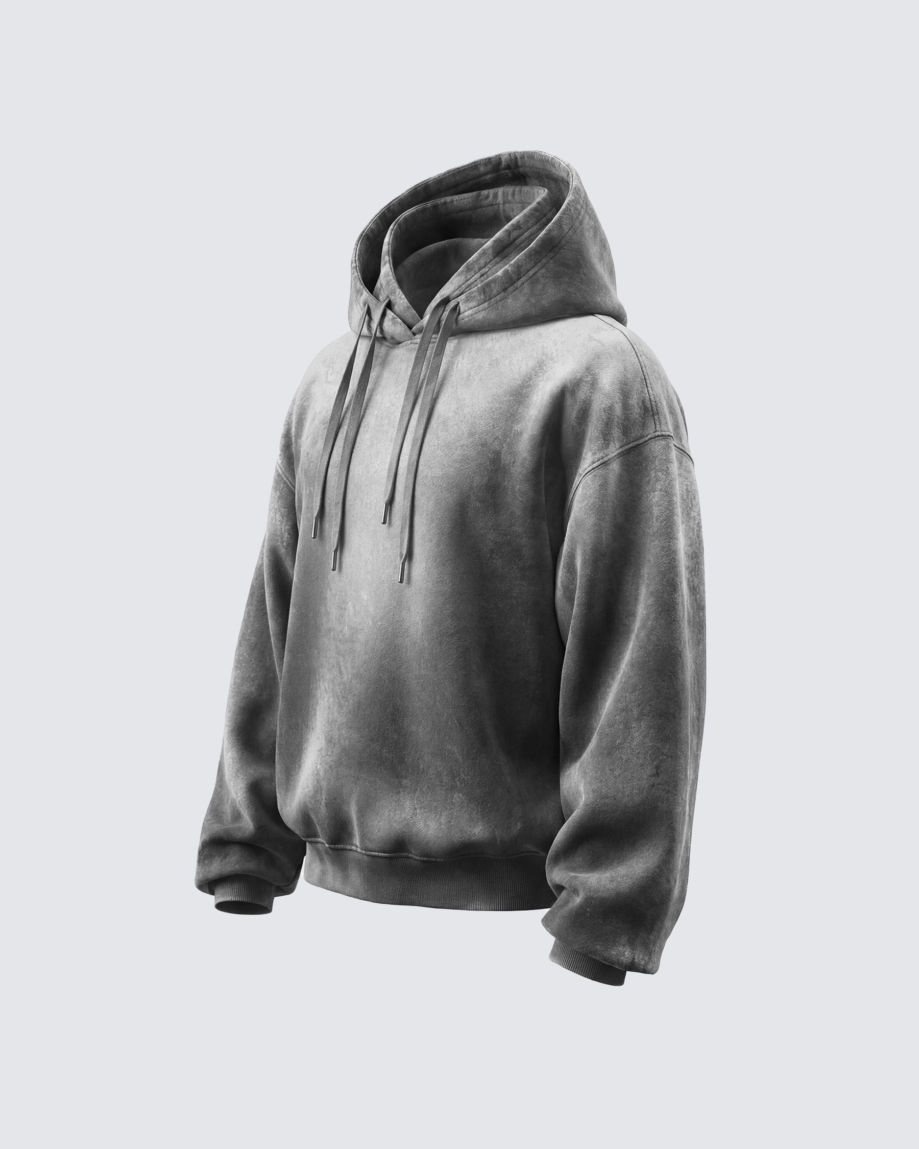 KIIKIO-Double Hood Washed Hoodie