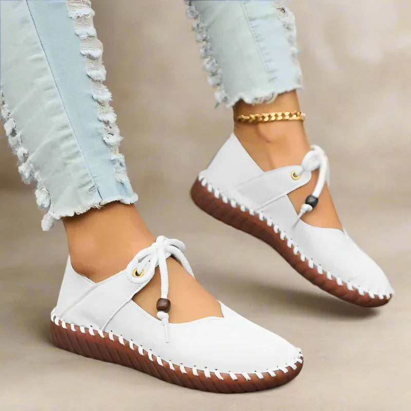 Bunion Dressy Flats — Wide Toe Box, Lace-Up Fit