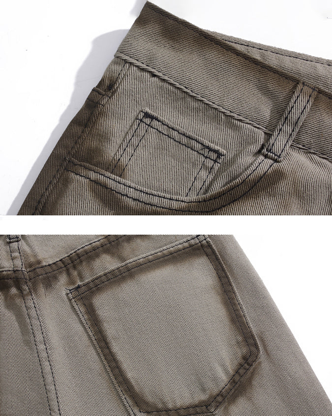 Vintage Straight-Leg Denim Pants