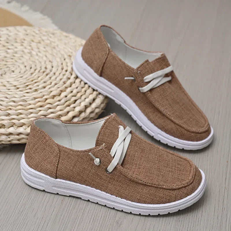 Canvas Slip-On Flats for Bunions — Wide Fit, Extra-Wide Toe Box