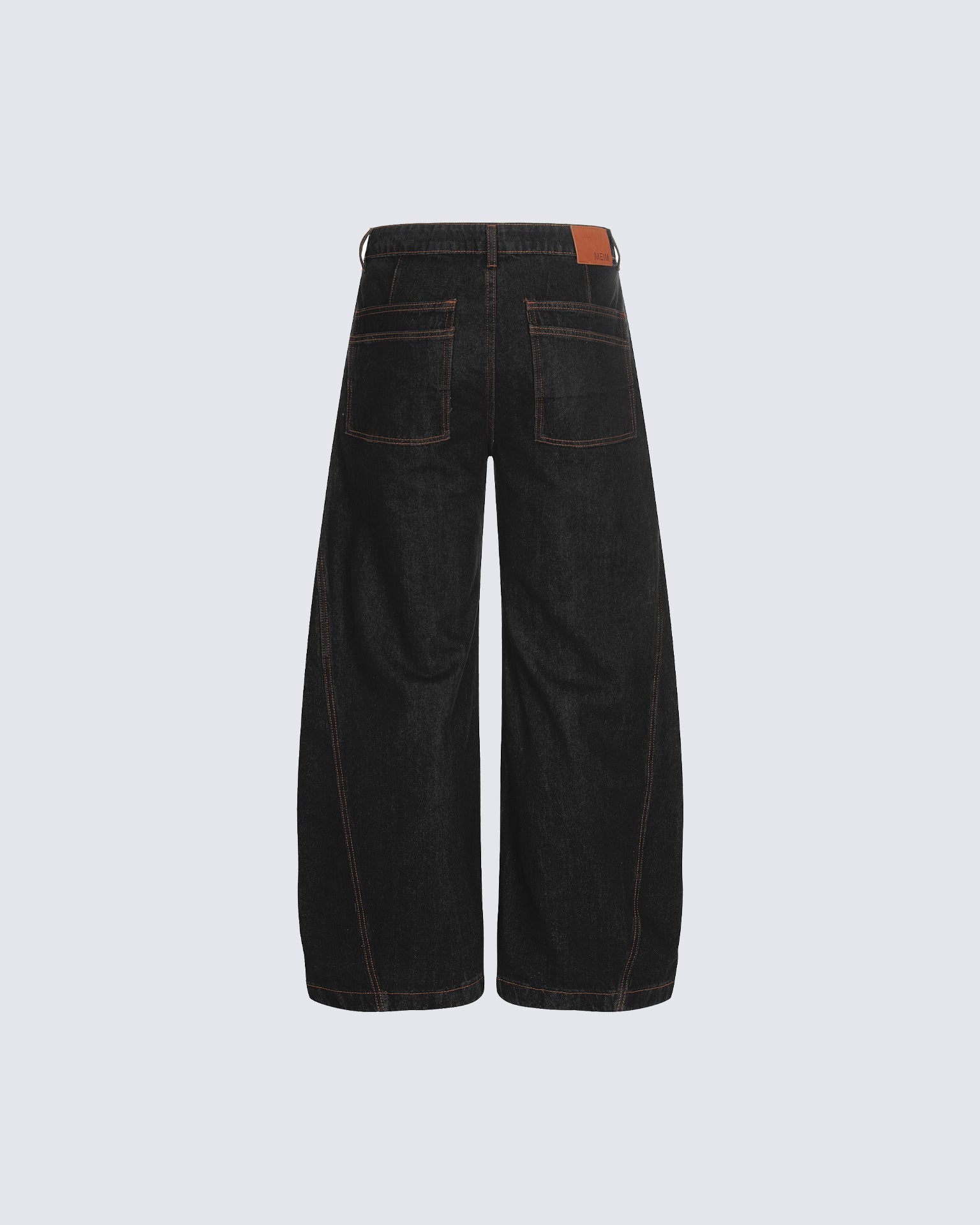 Contrast Stitch Distressed Denim Pants
