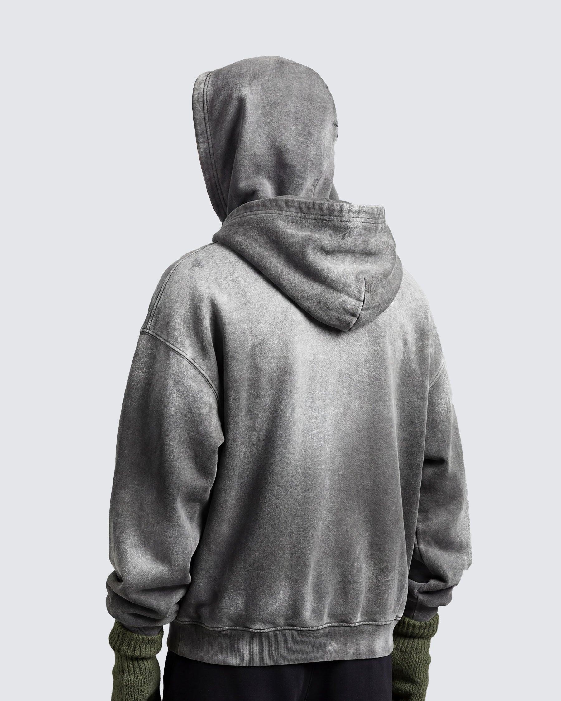 KIIKIO-Double Hood Washed Hoodie