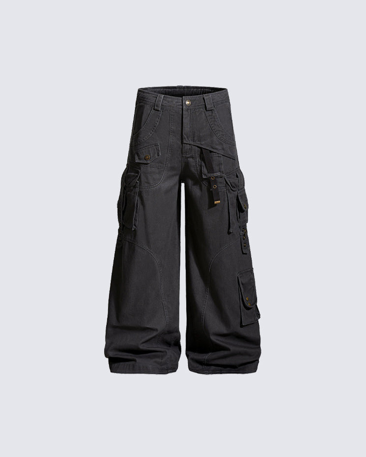 New Solid Color Multi-Pocket Cargo Pants