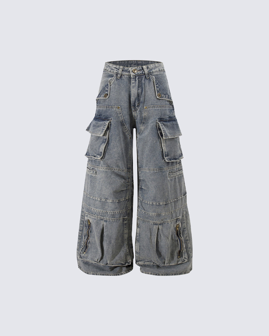 Vintage Deconstructed Patchwork Distressed Denim Jeans
