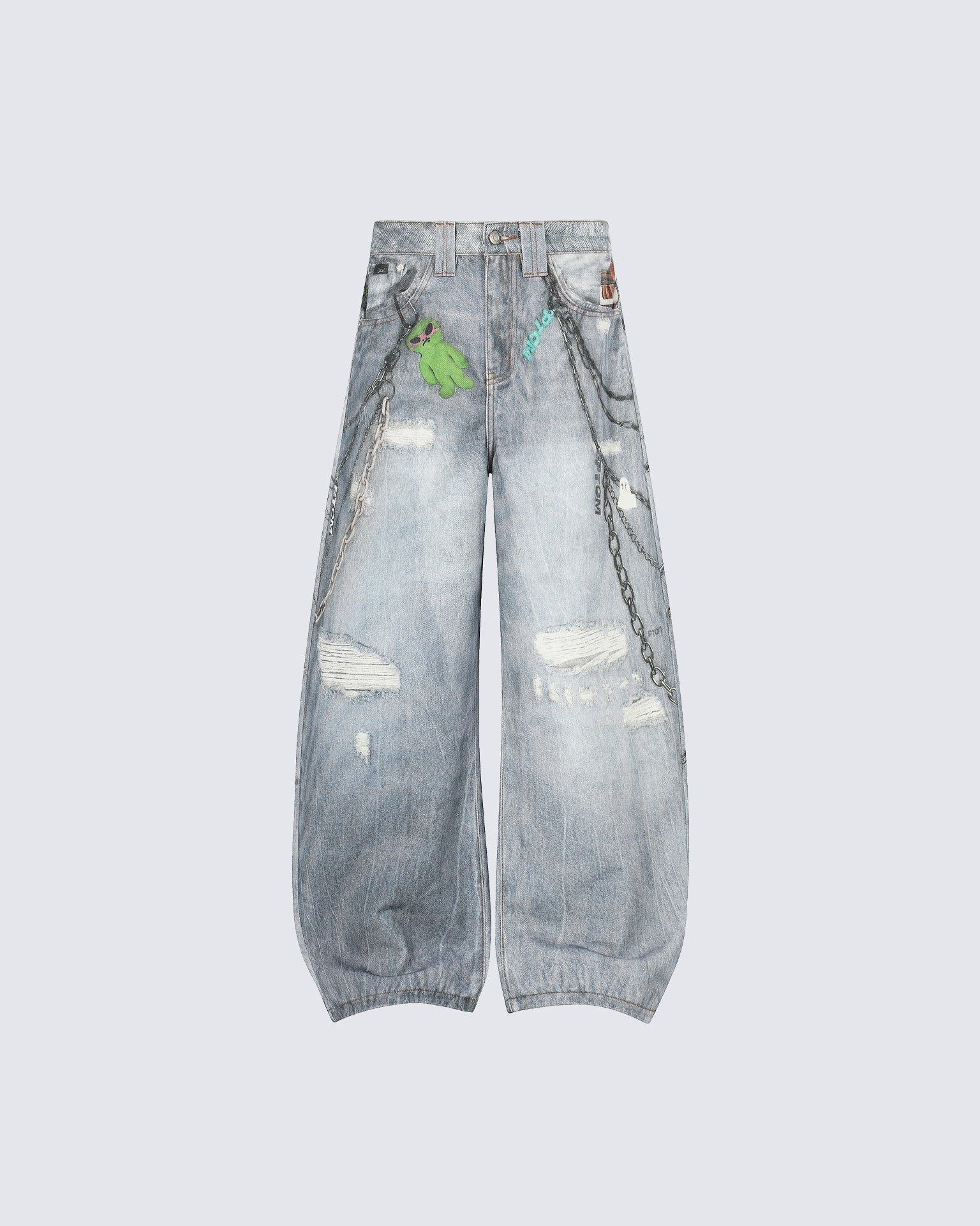 Spring New Street Style Wide Leg Denim Pants