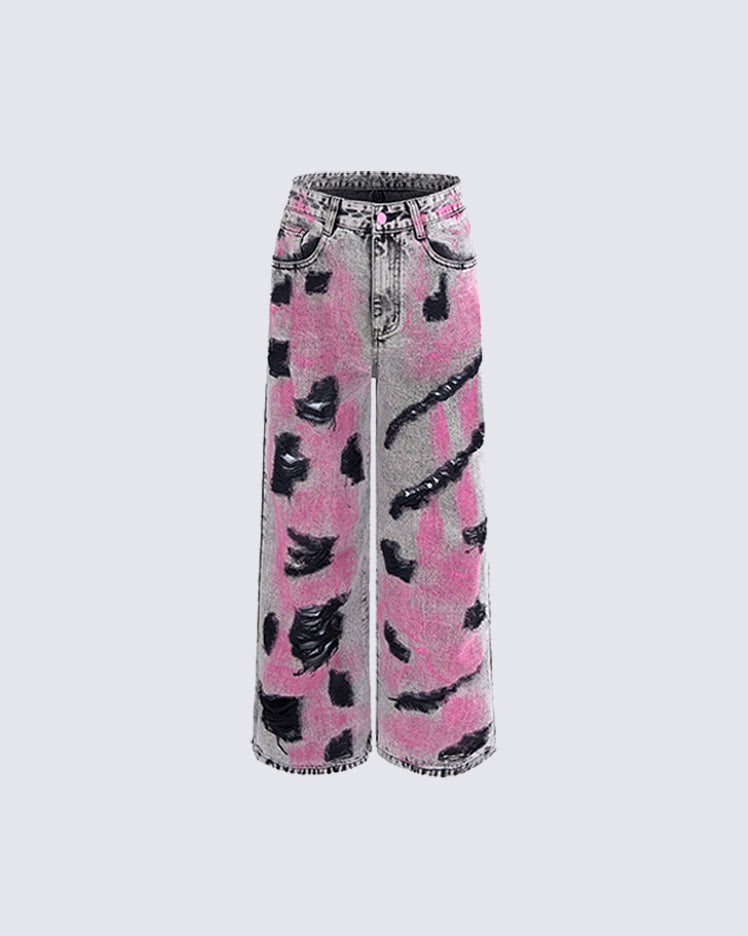 Black Rock Style Denim Pants