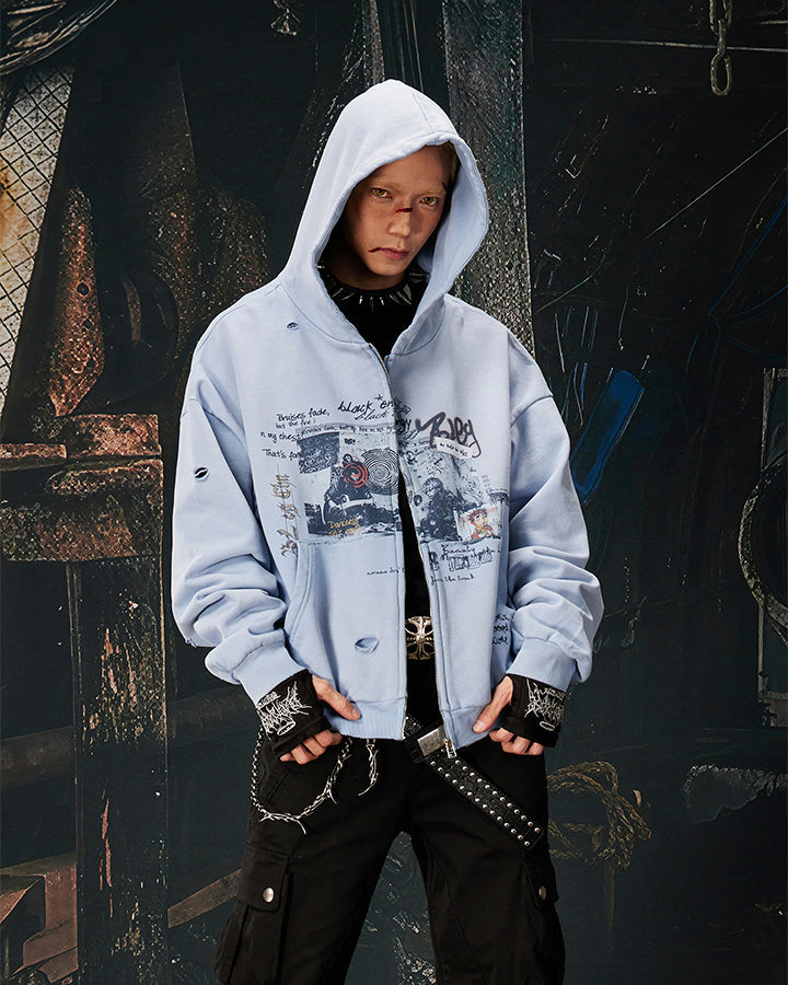 Spring New Zip Up Hoodie Sweatshirt