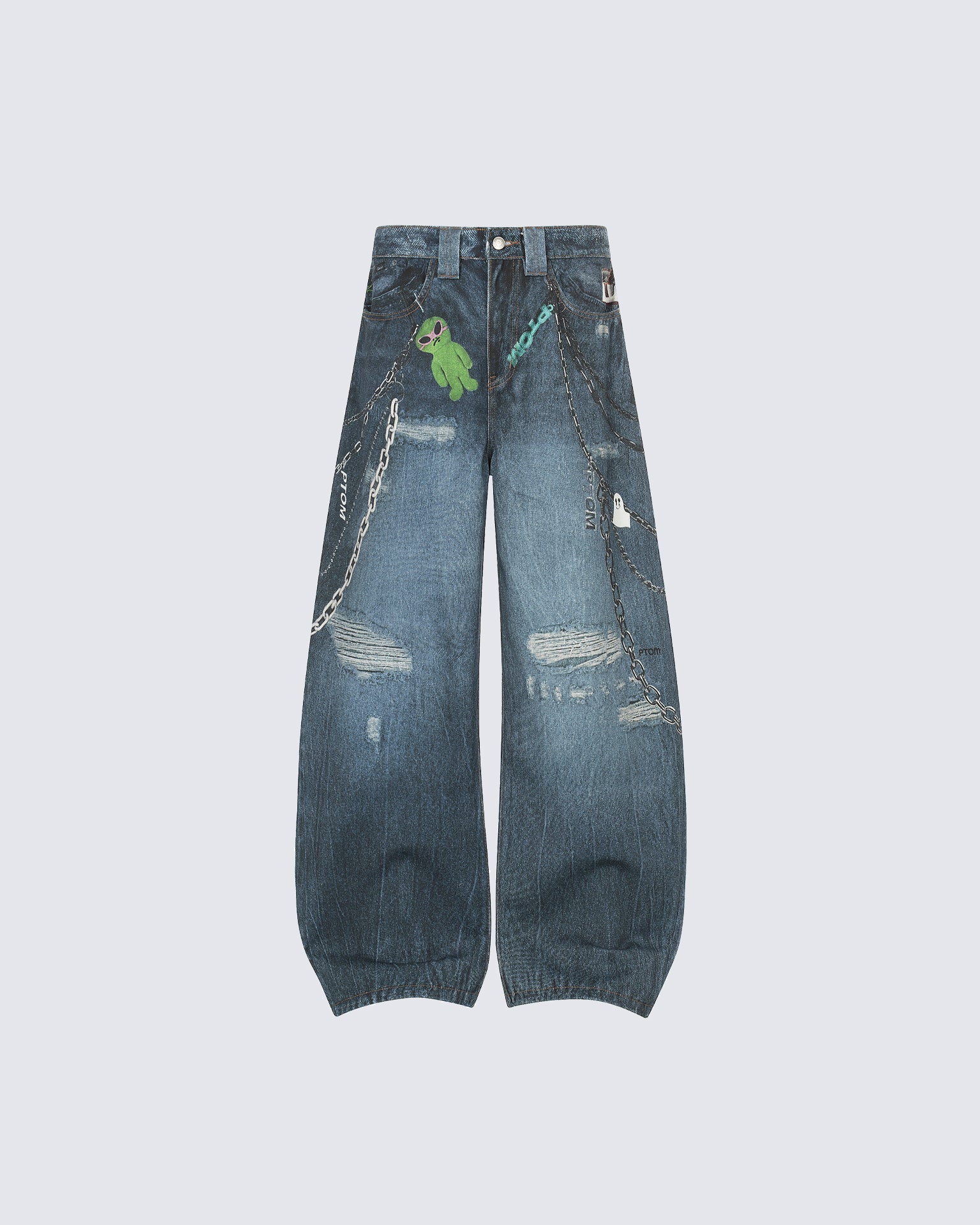 Spring New Street Style Wide Leg Denim Pants