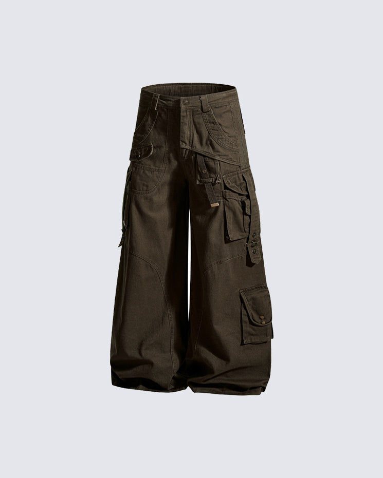 New Solid Color Multi-Pocket Cargo Pants