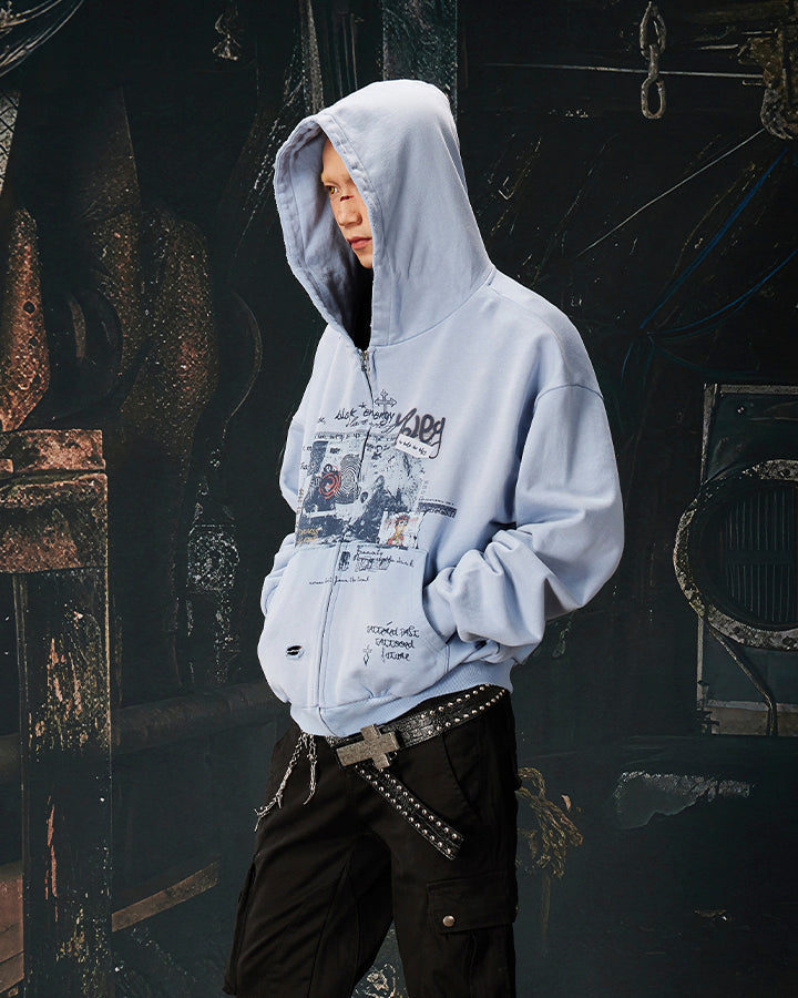 Spring New Zip Up Hoodie Sweatshirt