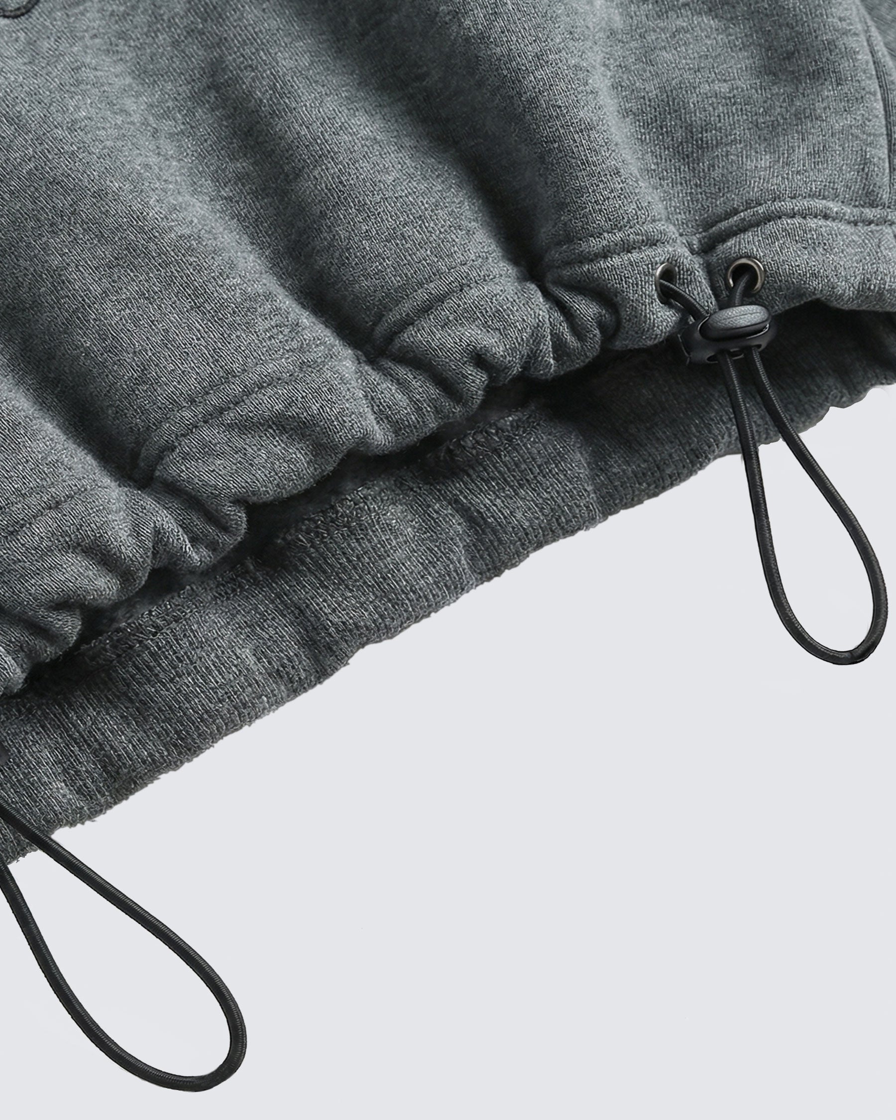 LOW SATURATION-Spring New Drawstring Cropped Hoodie