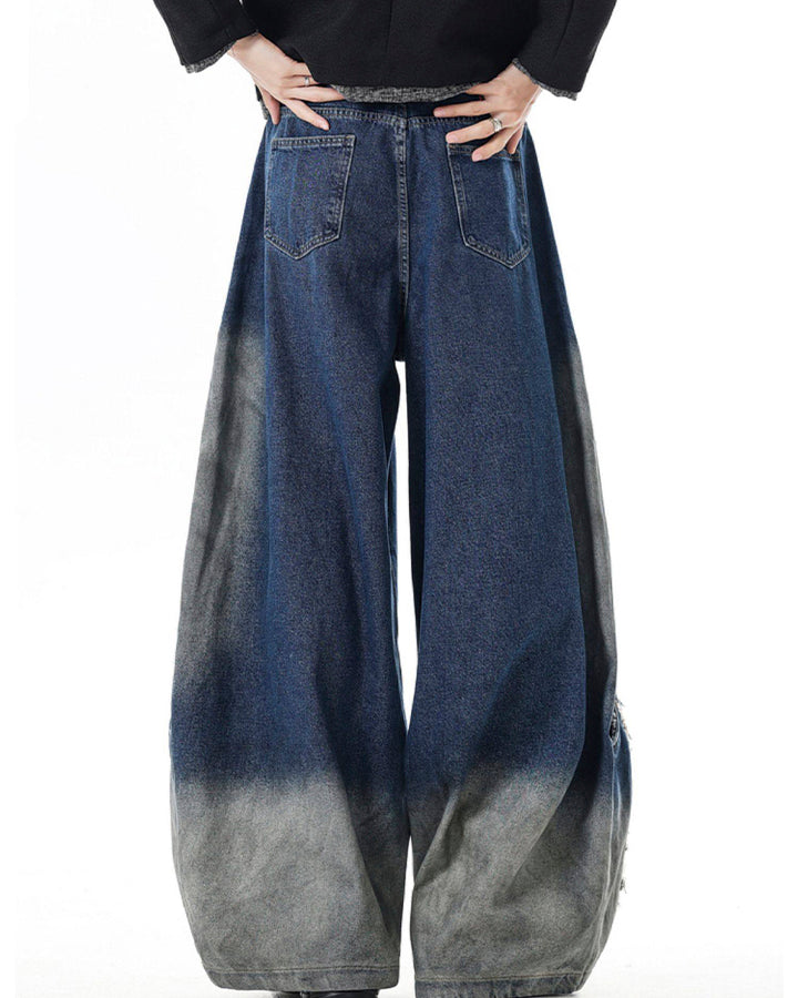 Heavy Design Studded Wide-Leg Pants