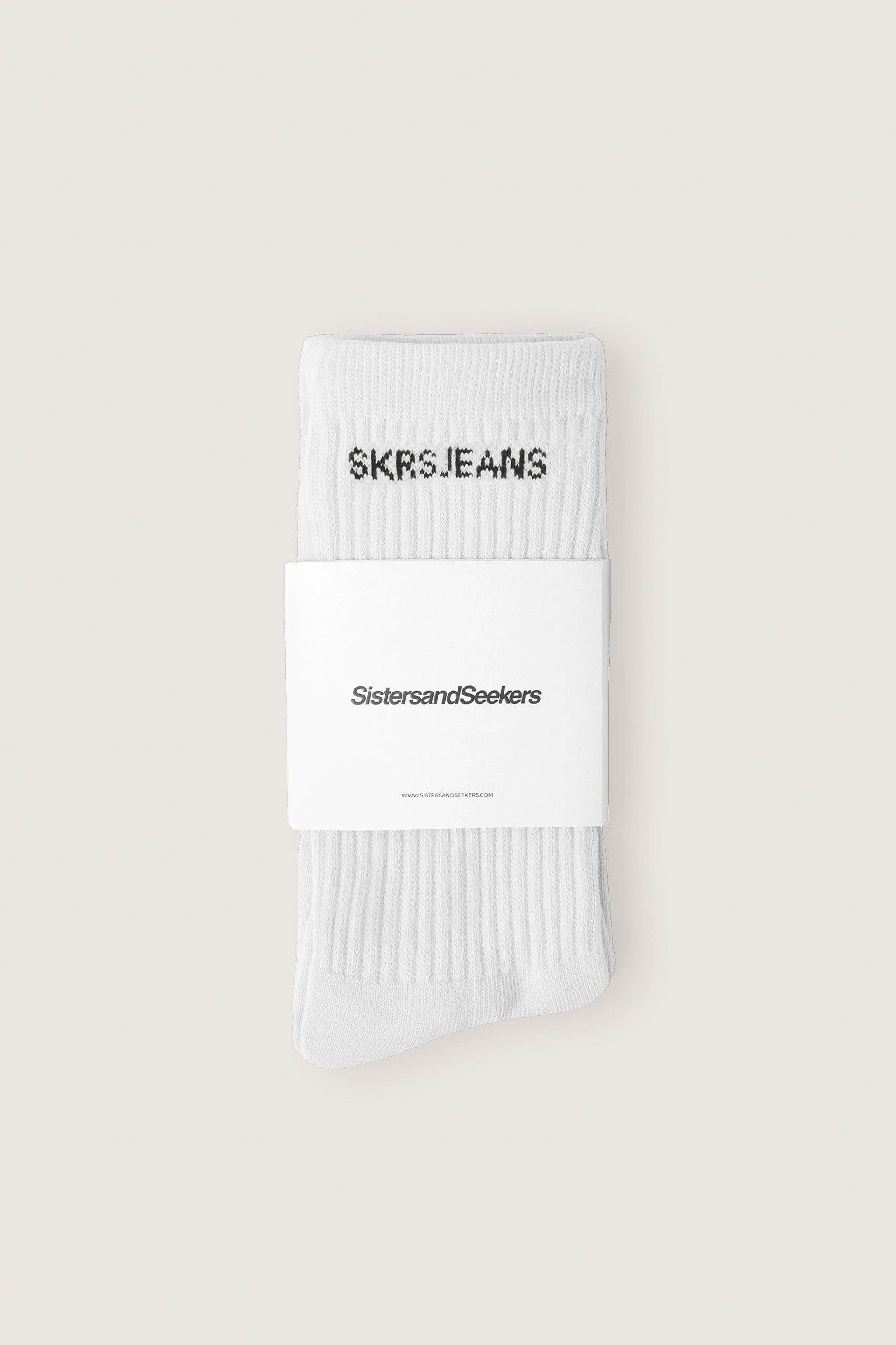 SKRS Classic Crew Socks in White