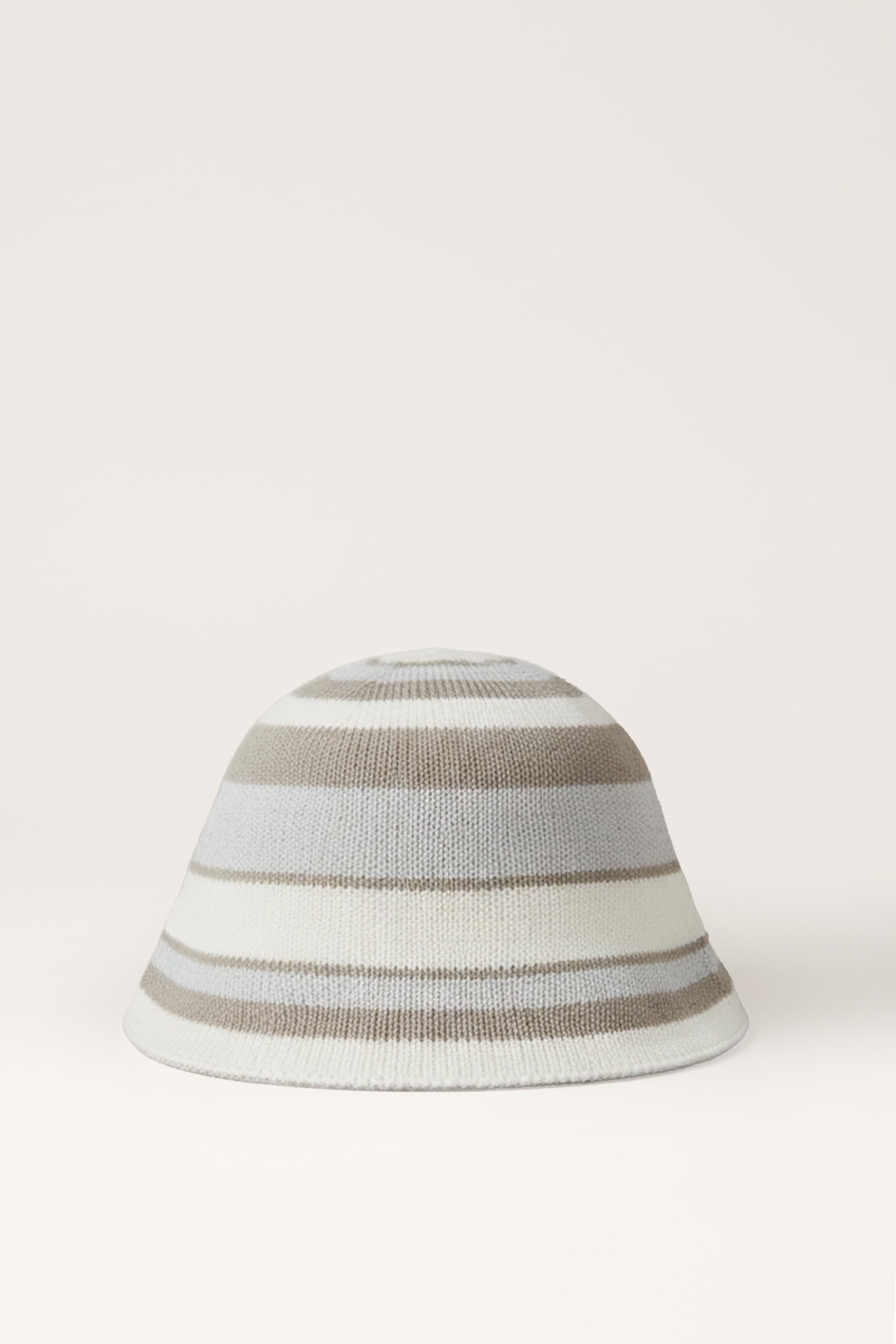 Bella Stripe Roll Hat in Grey