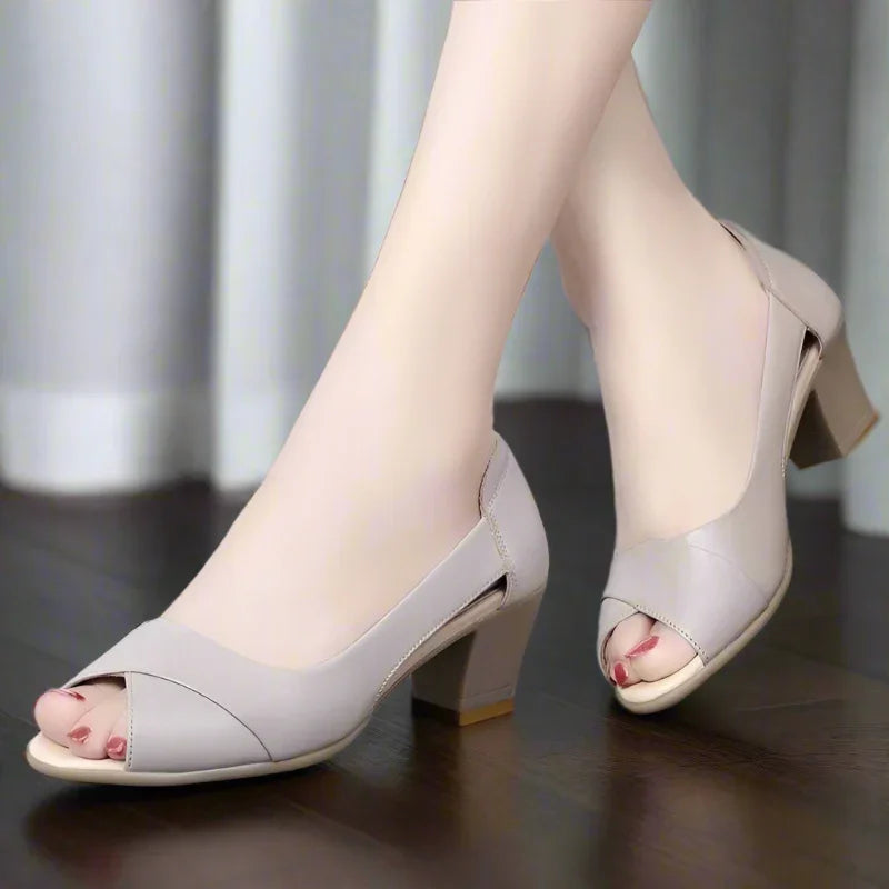 Comfortable Leather Sandals with Memory Foam Cushioning