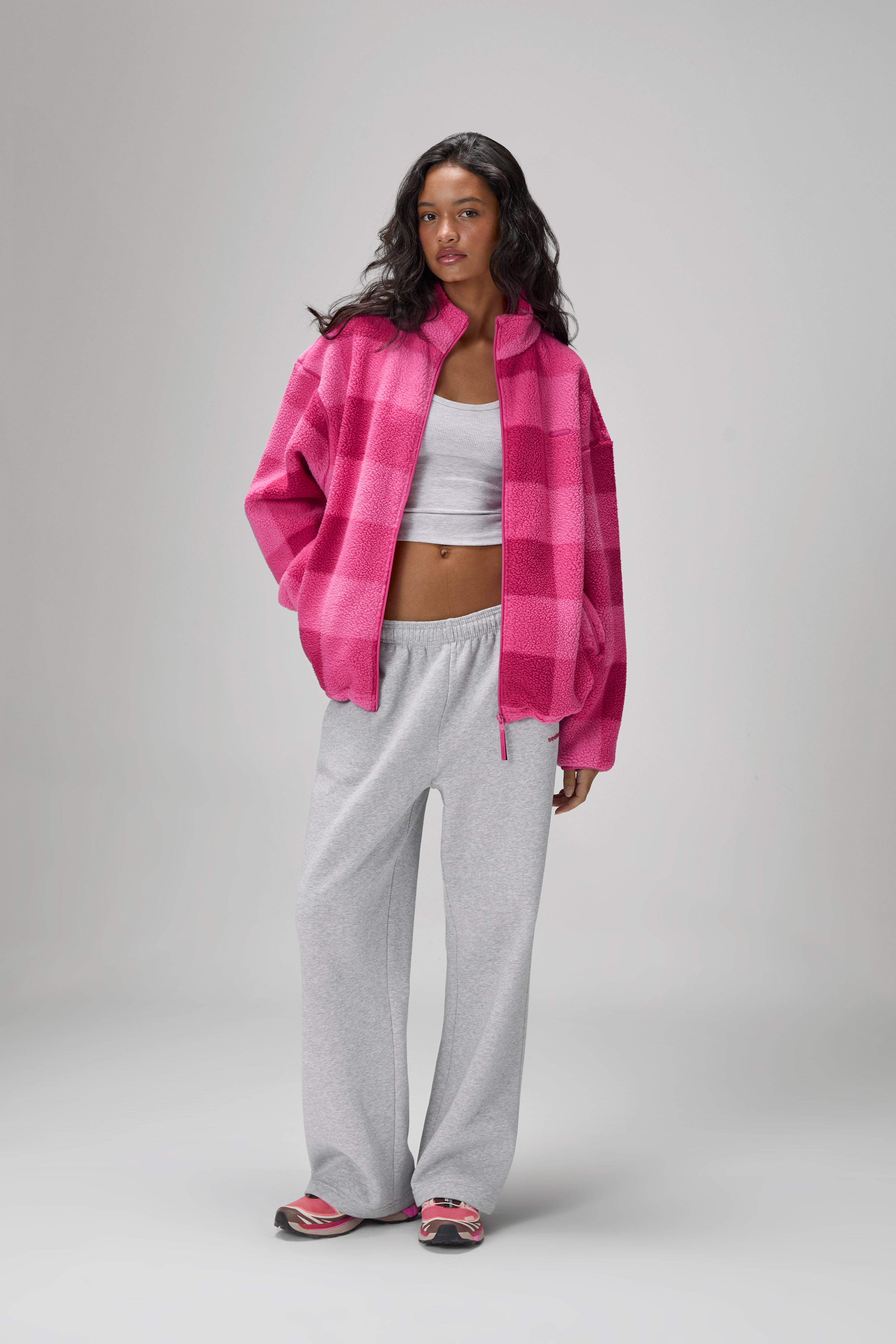Farley Fleece in Hottest Pink