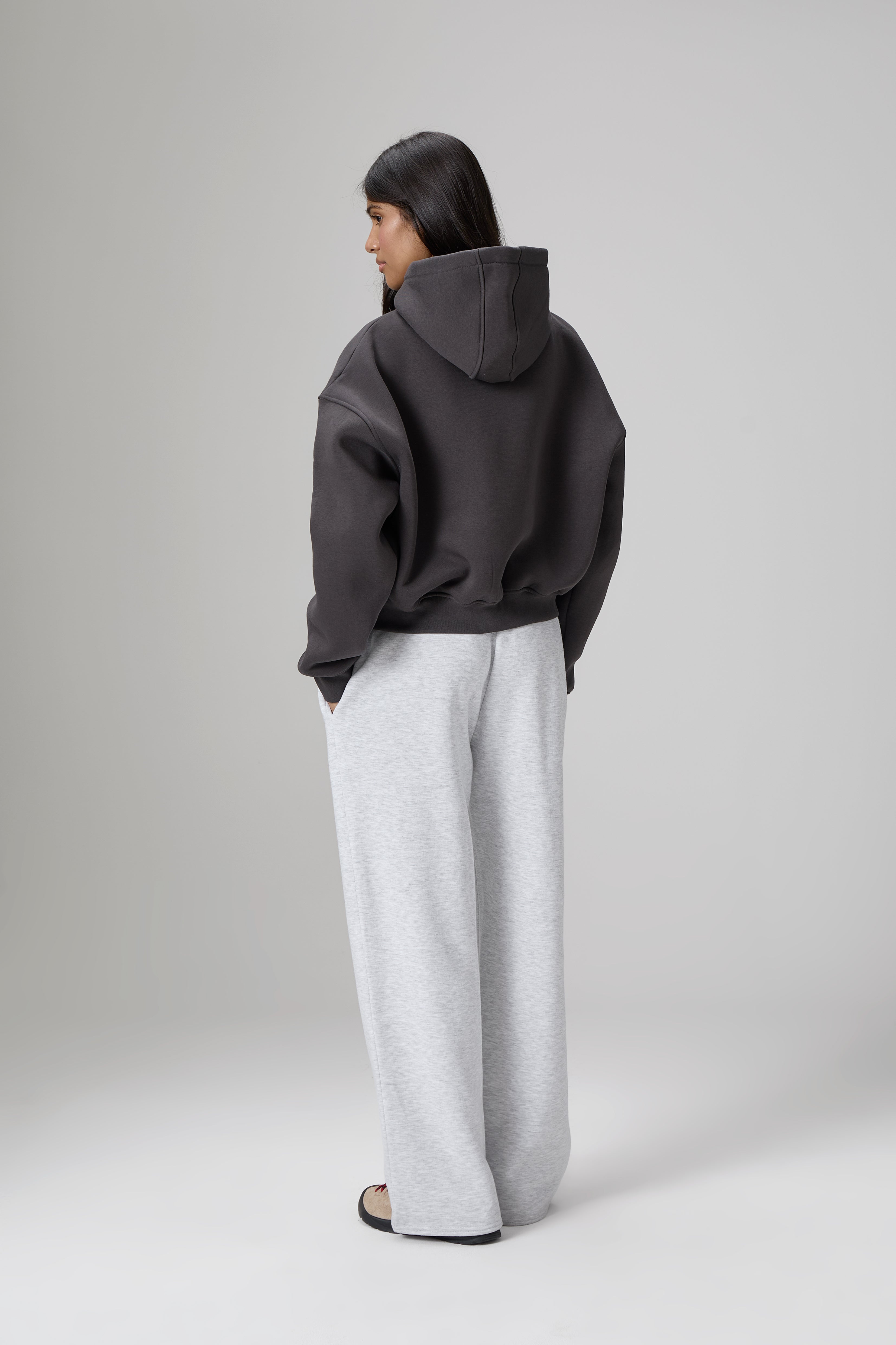 Seekers GB Shrunken Hoodie in Off-Black