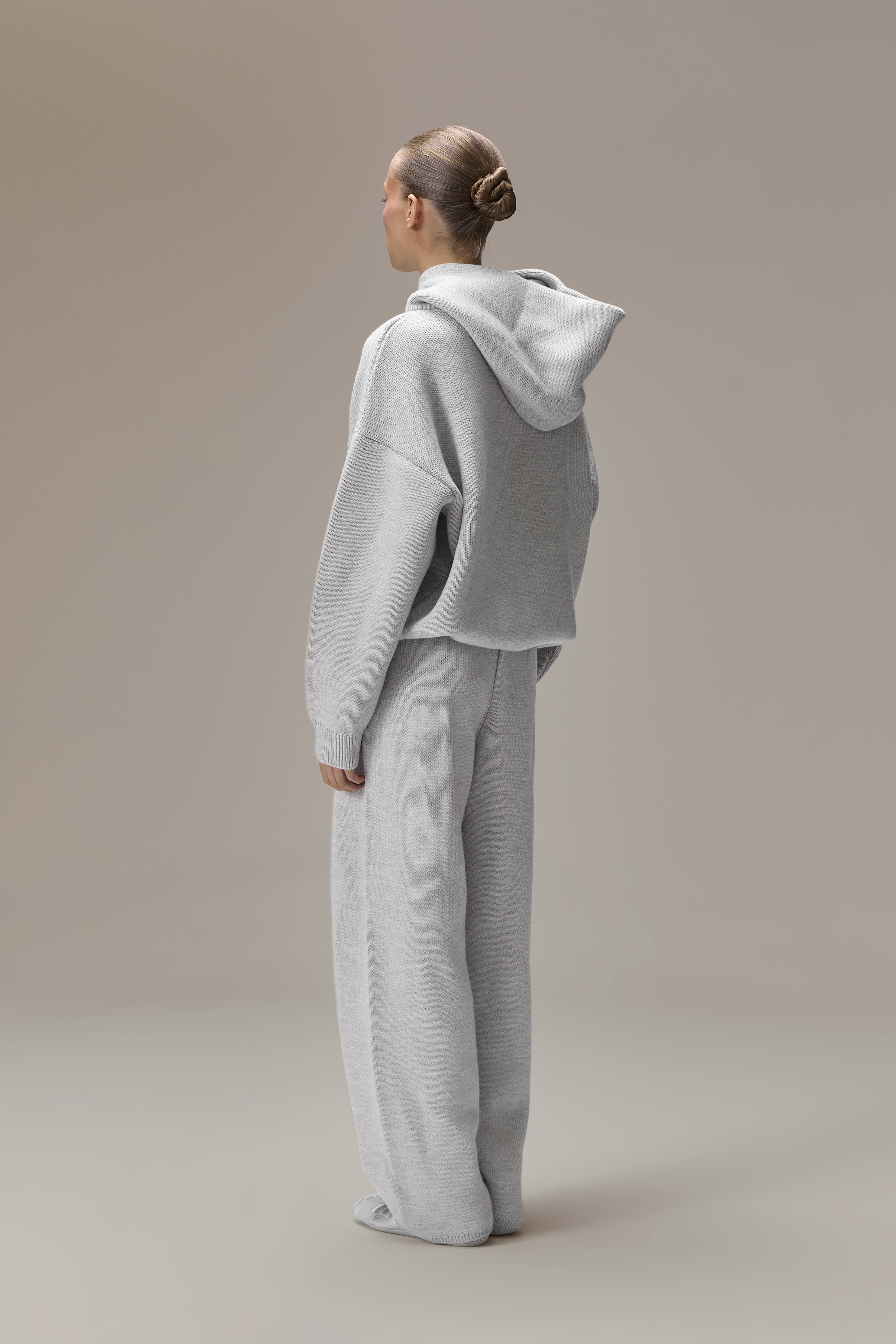 Seekers 99 Knit Hoodie in Soft Grey