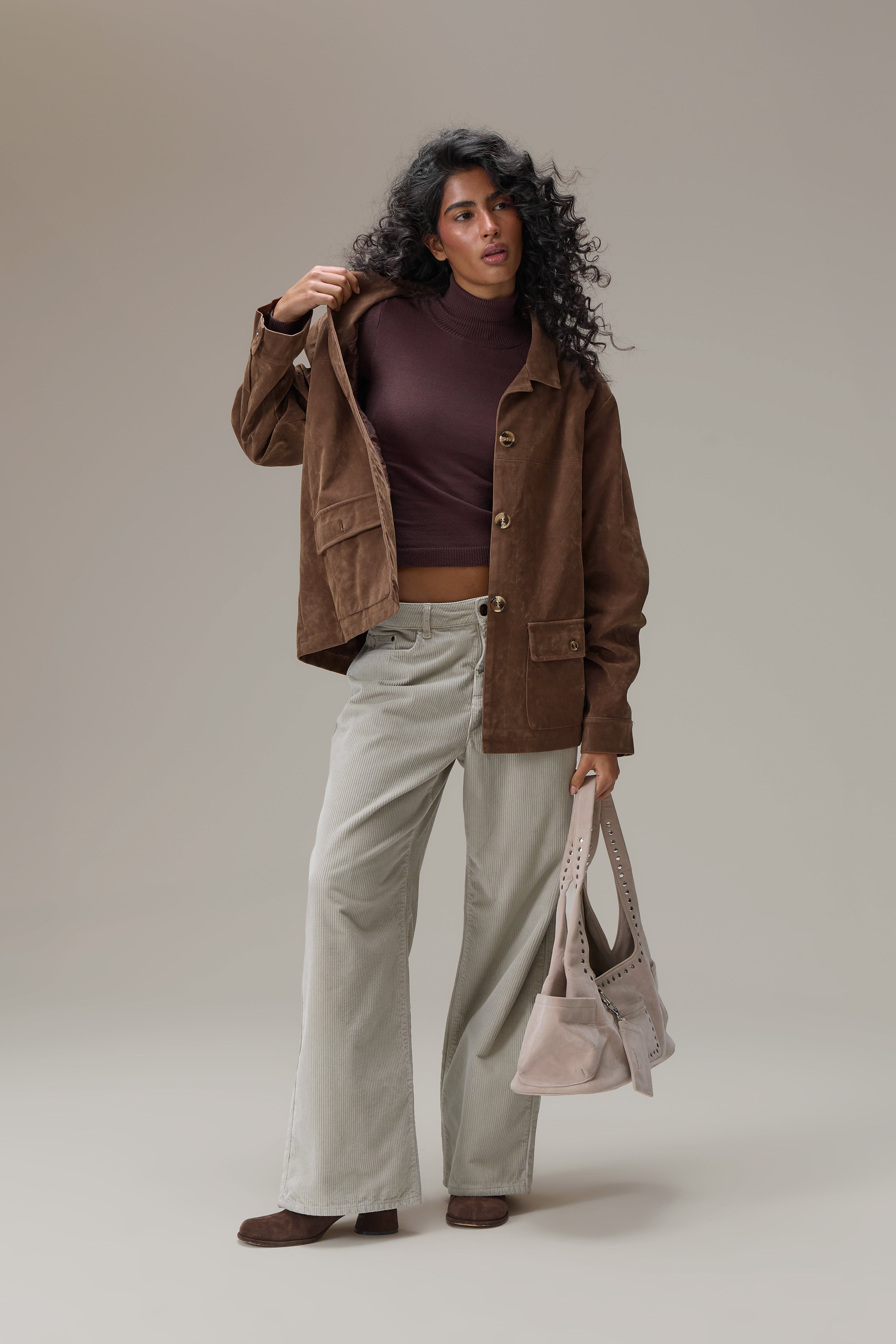 Jackson Faux Suede Blazer