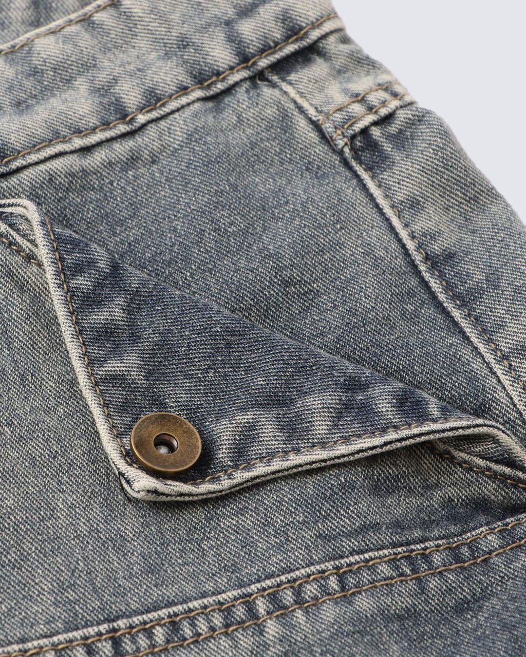Vintage Deconstructed Patchwork Distressed Denim Jeans
