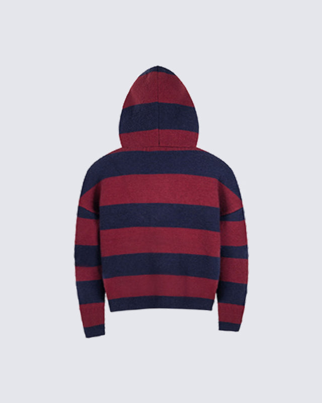 American Vintage Striped Hooded Sweater