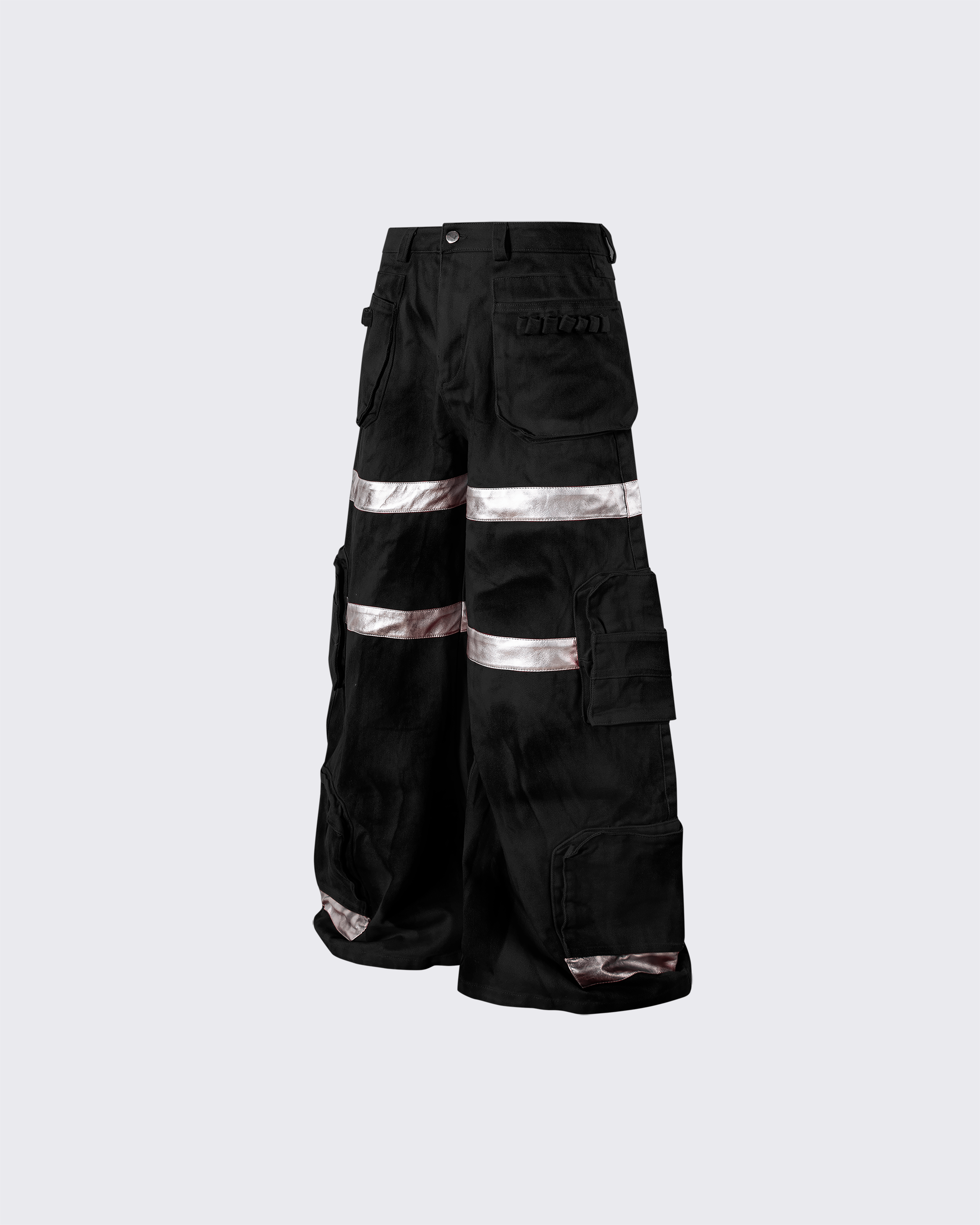 Reflective Distressed Denim Pants