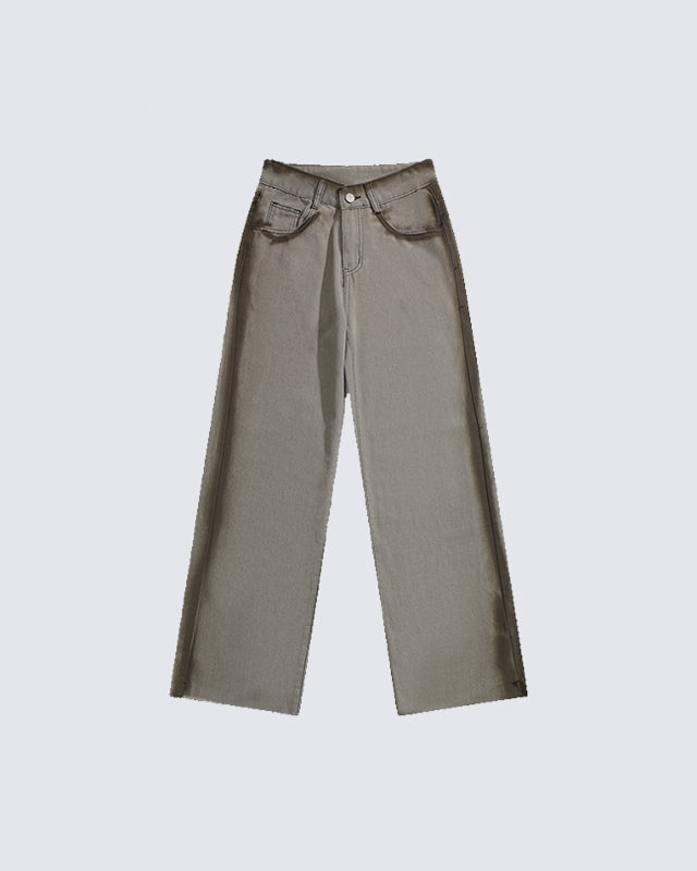 Vintage Straight-Leg Denim Pants