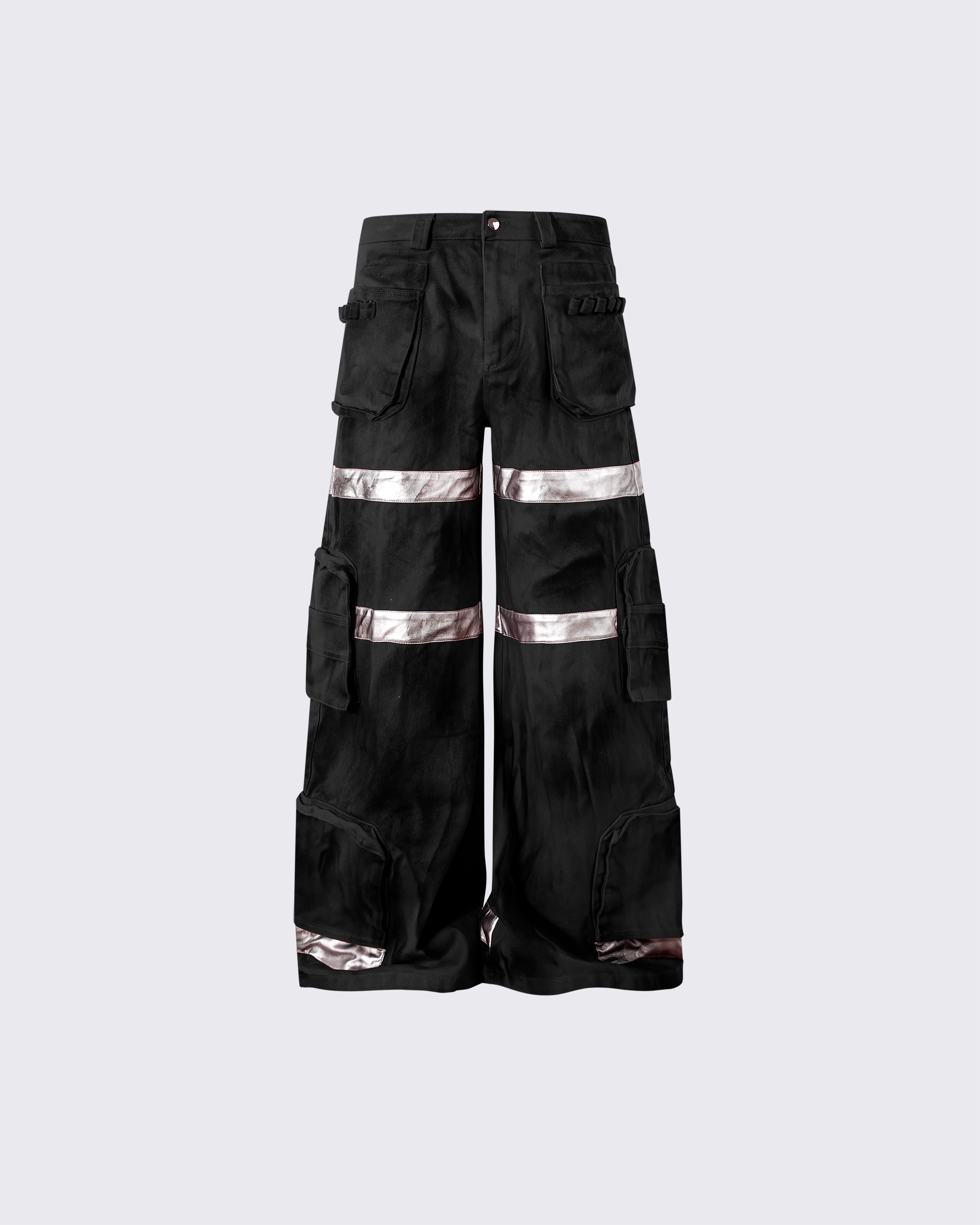 Reflective Distressed Denim Pants