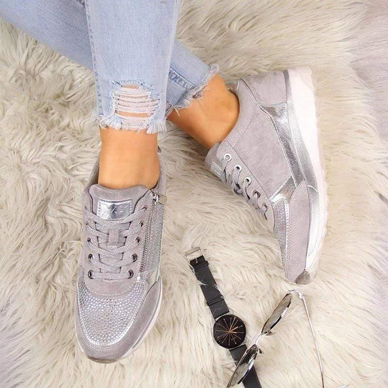 Bunion Sneakers for Women — Platform, Memory Foam, Zipper, Wide Fit