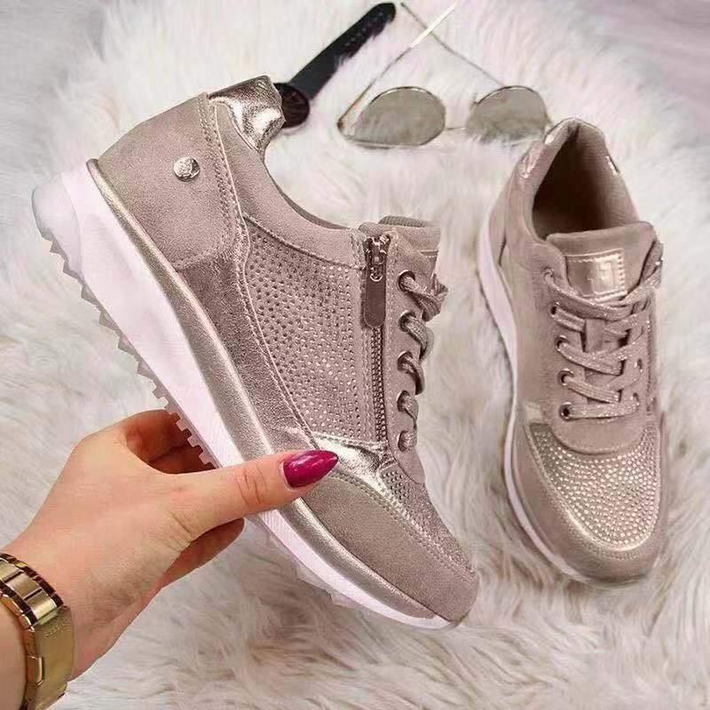 Bunion Sneakers for Women — Platform, Memory Foam, Zipper, Wide Fit