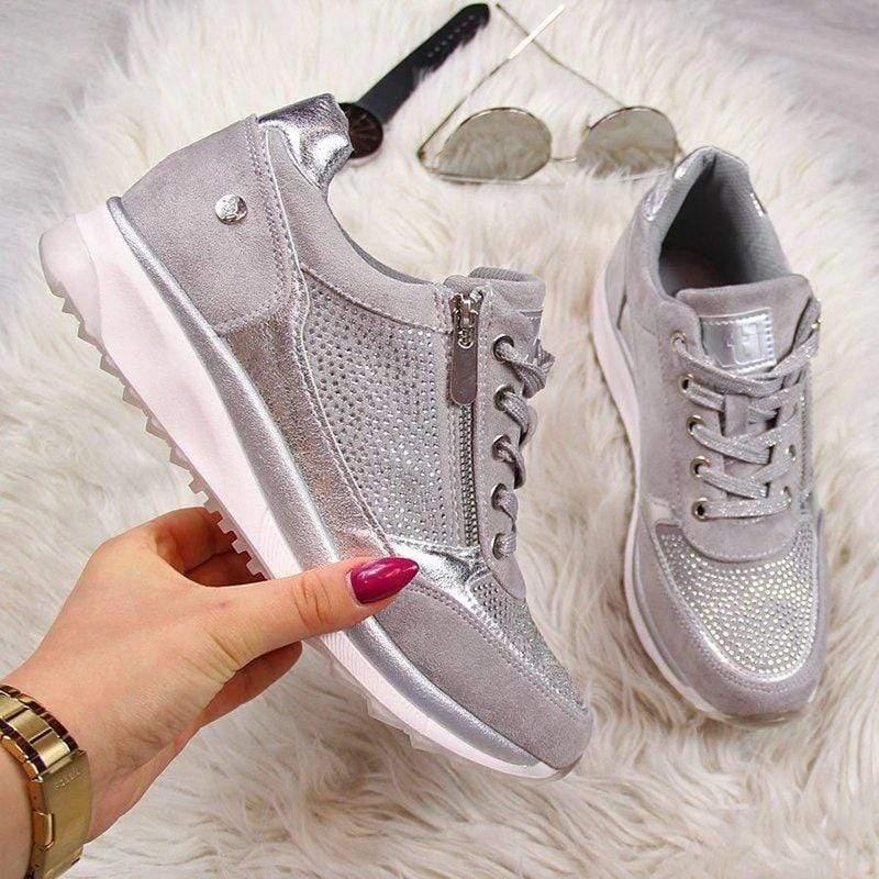 Bunion Sneakers for Women — Platform, Memory Foam, Zipper, Wide Fit