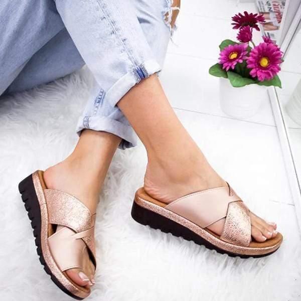 Comfy Summer Sandals for Bunions - Wide Toe Box, Supportive Strap
