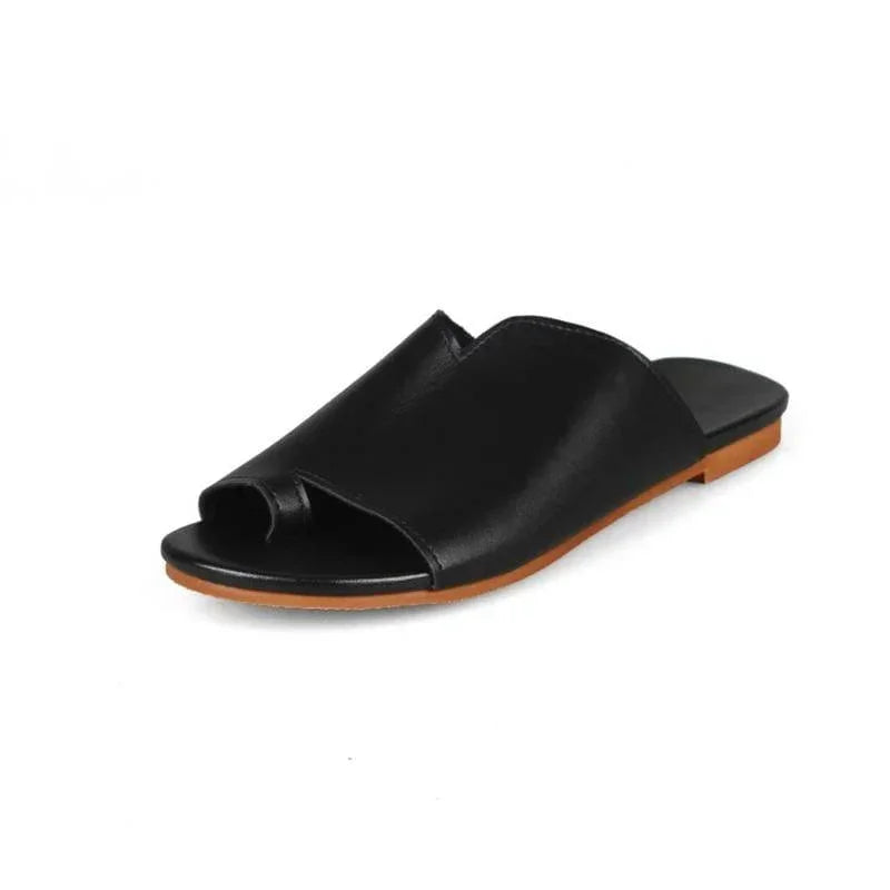 Vintage Flat Sandals for Bunions - Wide Fit, Elegant Daily Comfort