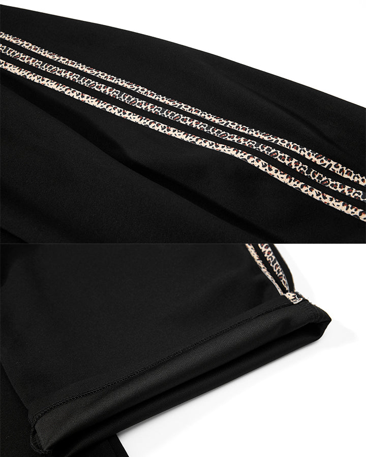 Winter Cross Print Wide-Leg Sweatpants