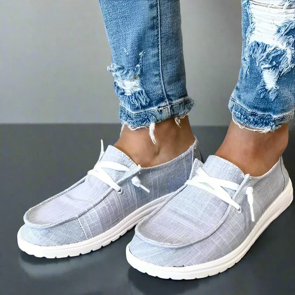 Canvas Slip-On Flats for Bunions — Wide Fit, Extra-Wide Toe Box