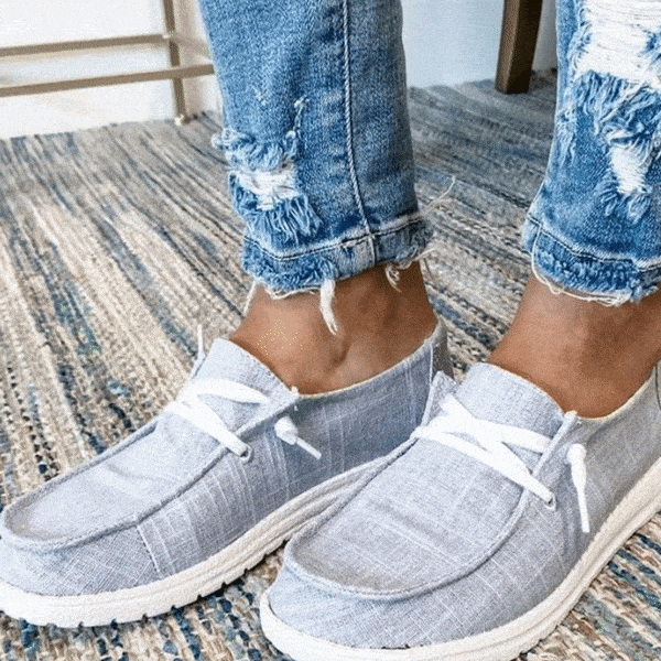 Canvas Slip-On Flats for Bunions — Wide Fit, Extra-Wide Toe Box