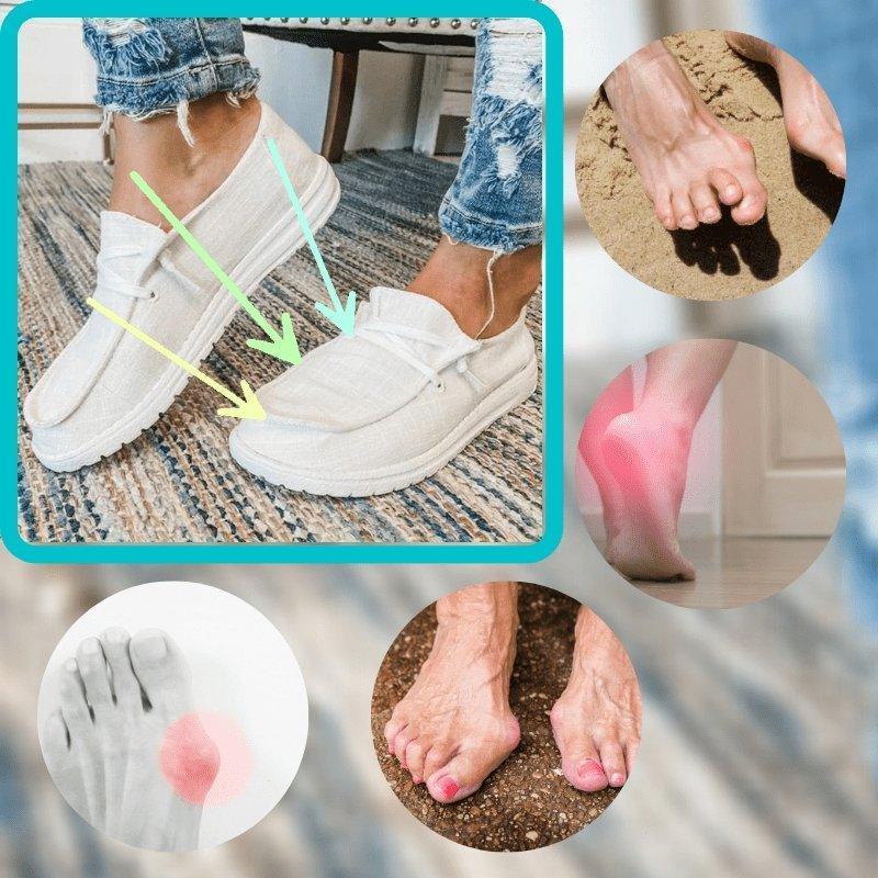 Canvas Slip-On Flats for Bunions — Wide Fit, Extra-Wide Toe Box