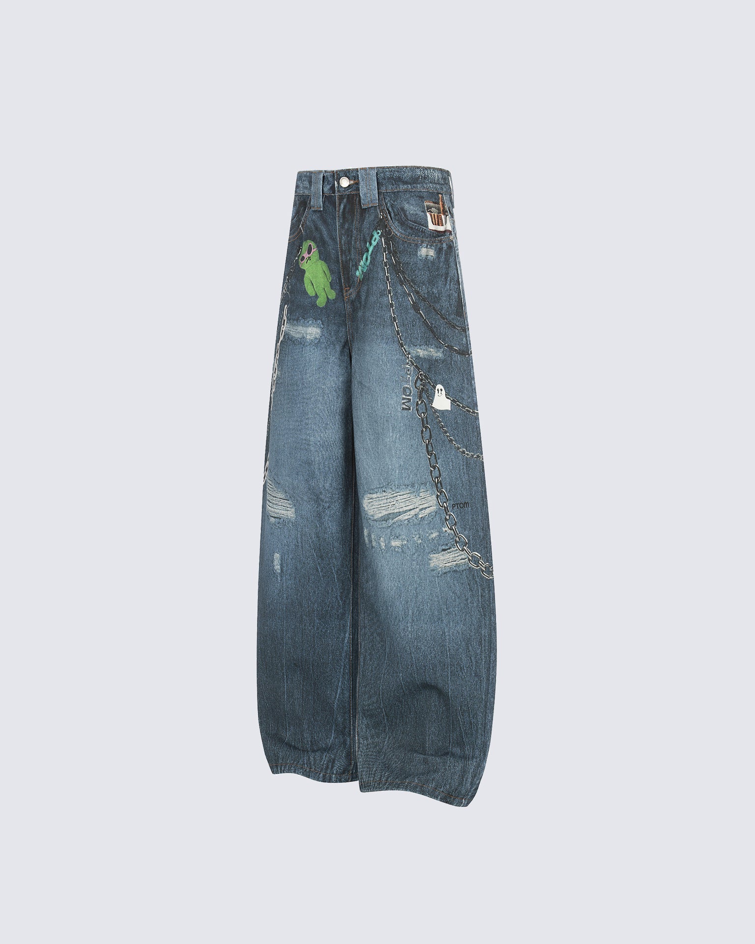 Spring New Street Style Wide Leg Denim Pants
