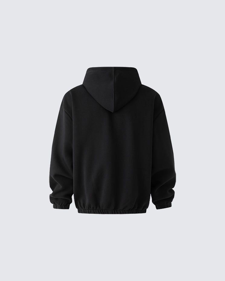 American Simple Loose Fit Hooded Sweatshirt