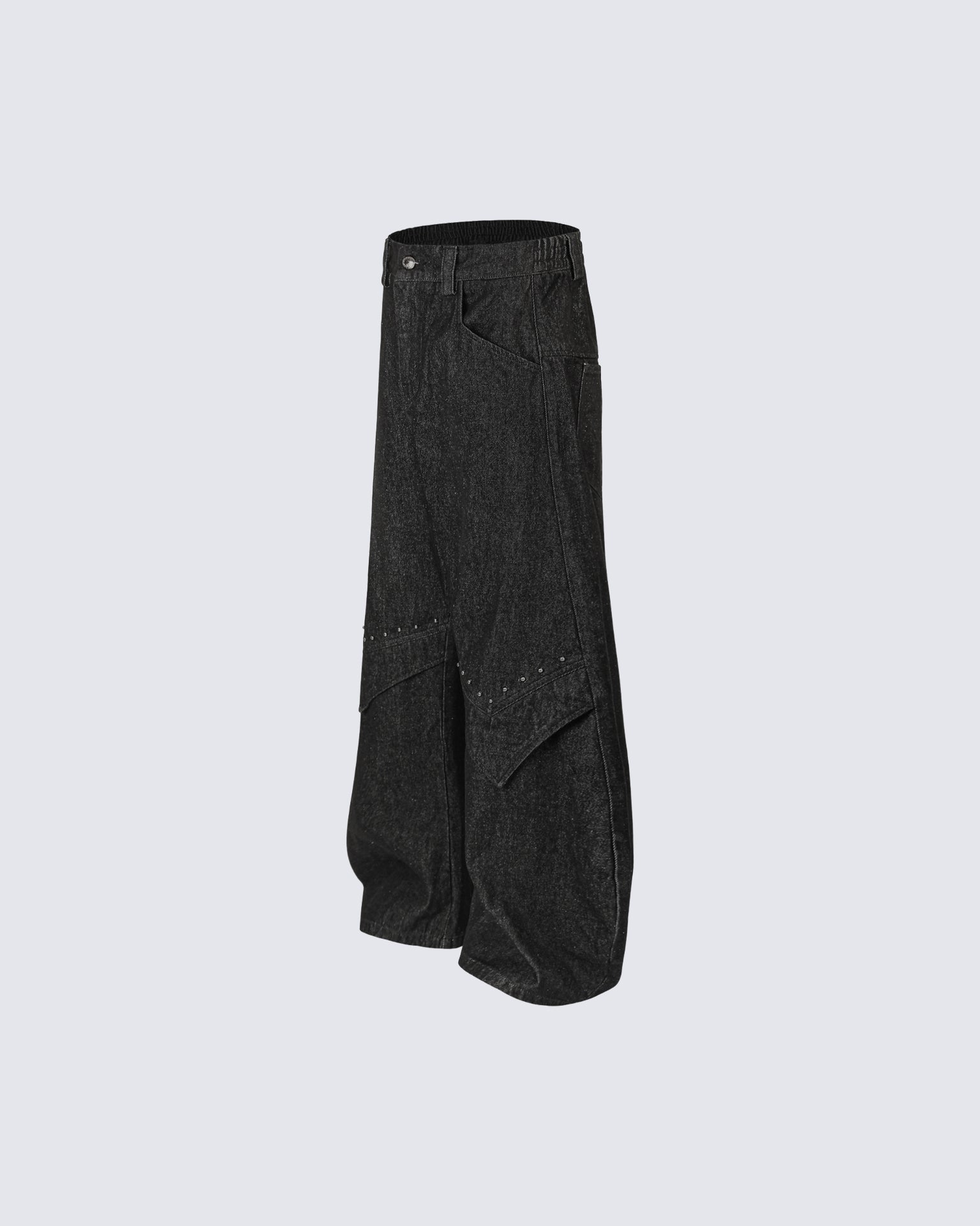 Vintage Casual Denim with Studded Details