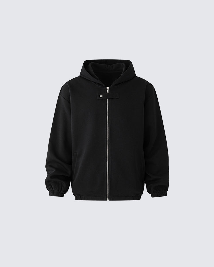 American Simple Loose Fit Hooded Sweatshirt
