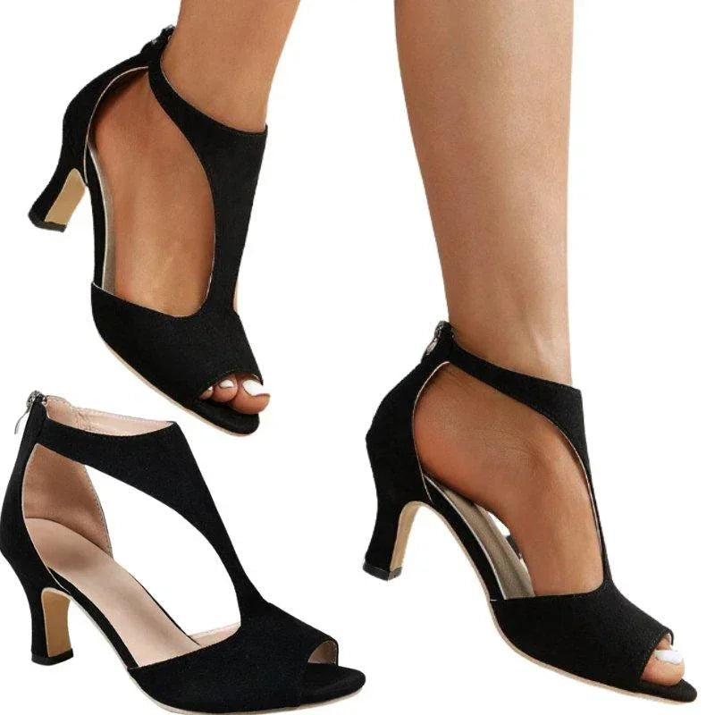 Gel-Cushion Kitten Heels — Bunion-Friendly Roomy Toe