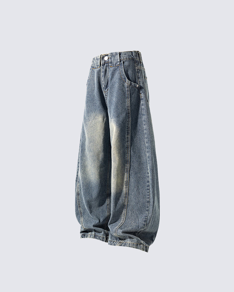 New Vintage Washed Denim Jeans